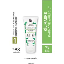 Yves Rocher Karma ve Yağlı Cilt, Arındırıcı, Temizleyici, Matlaştırıcı Prebiyotik Kil Maske-Pure Menthe-75ml