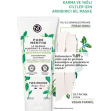 Yves Rocher Karma ve Yağlı Cilt, Arındırıcı, Temizleyici, Matlaştırıcı Prebiyotik Kil Maske-Pure Menthe-75ml