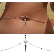 Vücut Zincirli Sallantılı Çelik Göbek Piercing