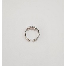 Takıconcept Deliksiz Sıkıştırma 925 Ayar Gümüş Fake Dudak Burun Kulak Piercing Septum