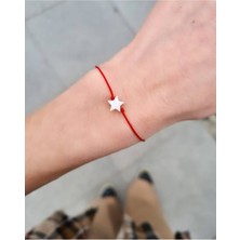 Takıconcept Yıldız Kırmızı Ip Bileklik