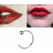 Takıconcept Deliksiz Dudak Piercing Sıkıştırmalı Fake Dudak Piercing
