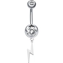 Takıconcept Cerrahi Çelik Şimşek Sallantılı Göbek Piercing