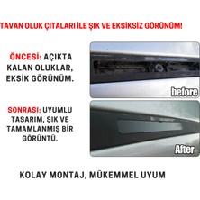 Opel Astra H 4'lü Ön Arka Tavan Oluk Çıta Kapakları Siyah