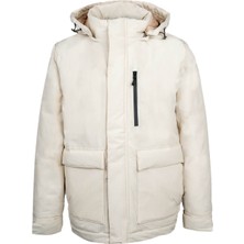 Taş Regular Fit Hakim Yaka Kapüşonlu Kaban