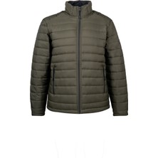 Haki Regular Fit Hakim Yaka Şişme Mont