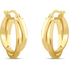 Safir Kuyumculuk Altın Çift Halka Küpe