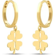 Safir Kuyumculuk Altın Sallantılı Yonca Küpe