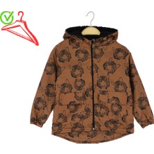 Erkek Çocuk Mont Kapüşonlu Kürklü