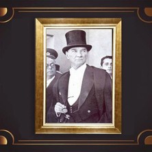 Özel Altın Seri Atatürk Paspartulu Tablo RV337
