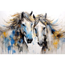 Aden Dekoratif At Temalı Kanvas Tablo