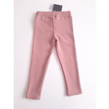 Timi Kids Kız Çocuk Beli Lastikli Paçaları Nakışlı Pamuklu Kışlık Kumaş Tayt Pantolon