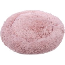 Pet Boss Pofuduk Kedi Köpekler Için Peluş Yatak Gül Kurusu Medium  70 cm