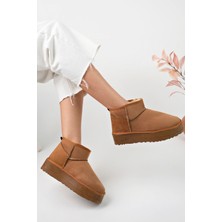 Eformoda Taba Kadın Kalın Tabanlı Içi Kürklü Bilekte Kısa Bot UG04
