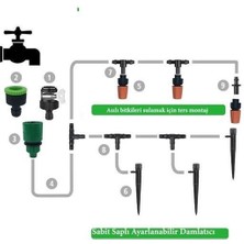 Buffer® 10 Metre Bahçe Damlama Sulama Sistemi Seti Hortum ve Ek Parçaları
