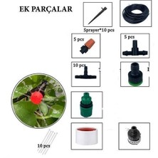 Buffer® 10 Metre Bahçe Damlama Sulama Sistemi Seti Hortum ve Ek Parçaları