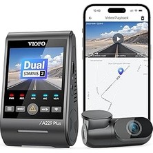 Viofo A229 Plus 3 Kameralı Ön-Iç-Arka 2K+2K+1080P Hdr Starvis 2 Wifi Gps’li Araç Kamerası