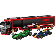 Nessiworld LEGO City RB20 ve AMR24 F1 Arabalı F1 Kamyonu 60445