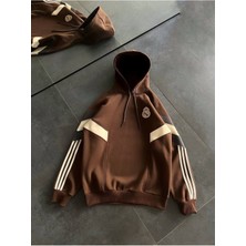 Kapüşonlu Real Sweatshırt - Çok Kaliteli Dikiş Detaylı Kol Madrid Sweat