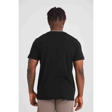 Lacoste  Basıc  Battal Siyah Bisiklet  Yaka