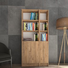 Yeti Mobilya FLAT85 Kitaplık 3 Kapaklı Kütüphane Çam