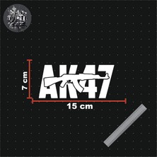Sticker Mti Creative AK47 Sticker Yazı Jdm Araba-Motosiklet Cam Etiket Sticker-Hologram Sticker