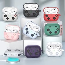 Ekoodukkan Apple Airpods 4.nesil Uyumlu Gamepad Desenli Tam Koruma Silikon Kılıf