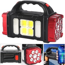 Kama GK-1678 Solar Kamp Lambası Acil M Işığı Şarjlı Beyaz Günışığı 10W+COB LED
