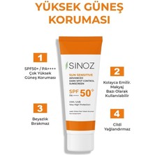 Sinoz Lekeli Ciltlere Özel S50+ Güneş Kremi 50ML