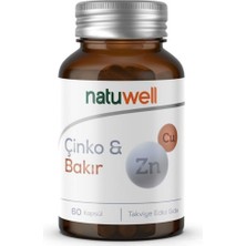 Natuwell Çinko Bakır Takviye Edici Gıda 60 Kapsül
