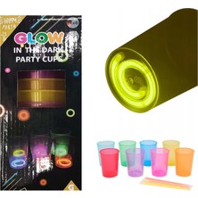 Çerçici Karanlıkta Yanan Gece Işığı Mega Glow Bardaklar 8 Adet 8.5 x 10.5 cm