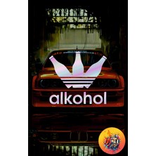 Sticker Mti Creative Alkohol Sticker Yazı Jdm Araba-Motosiklet Cam Etiket Sticker-Hologram Sticker