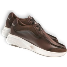 Meegora Hakiki Deri Kahve Sneakers Ayakkabı