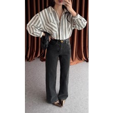 Hazelanna Wide Leg Antrasit Jean