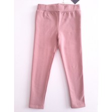 Timi Kids Kız Çocuk Beli Lastikli Düz Pamuklu Kışlık Kumaş Tayt Pantolon