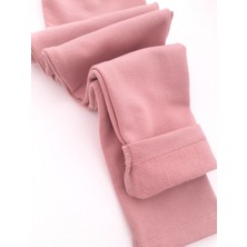 Timi Kids Kız Çocuk Beli Lastikli Düz Pamuklu Kışlık Kumaş Tayt Pantolon