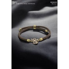 14 Ayar Altın Plakalı Mevlana Figürlü, Astroloji Burçlar Sembollü Bileklik