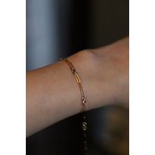 Yenigün Kuyumculuk 14 Ayar Altın Sonsuzluk Detaylı Ataç Bileklik