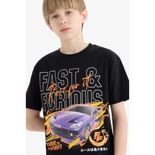 DeFacto Fast & Furious Bisiklet Yaka Kısa Kollu Tişört Erkek Çocuk E3121A825SM
