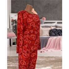 Sude Heart Planet Süet Gawzera Pijama Takımı