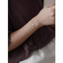 Takıconcept Kararmaz Top Zincirli Kalp Bileklik Aşk Bilekliği