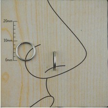 Takıconcept Gümüş 1mm Cerrahi Çelik Kararmaz Hızma&piercing 8 mm