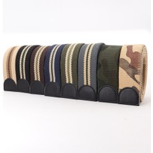 Lookloland Taktik Kanvas Kemer Kayışı Vücut Yok Toka Erkekler ve Kadınlar Askeri Unisex Genişlik 3.8 cm Nefes Alabilir 110-140-160 cm Uzunluk Çok Renkli (Yurt Dışından)