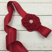 Lookloland Prenses Çiçek Kemer Inci Elbise Kemerleri Kadınlar Için Yetişkin Bayan Kız Kemer Çiçek Hairband Hamile Kadınlar Fotoğraf Aksesuarları Sahne (Yurt Dışından)