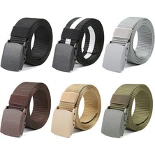 Lookloland Düz Renk Plastik Toka Erkek Kemerler Uzun Kadın Kemer Erkek Ordu Taktik Unisex Naylon Kanvas Kemerler Kadınlar Için Ayarlanabilir Askı (Yurt Dışından)
