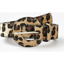 Lookloland Kadınlar Için Moda Kemerler Yılan Leopar Baskı Bayanlar Kemer Kayışı Pu Deri Pantolon Kot Kemerler Yuvarlak Pin Toka Kadın Kemer (Yurt Dışından)