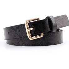 Lookloland Yeni Kadın Wnakeskin Kemer Yüksek Kaliteli Kadın Pu Deri Kemer Sıcak Tasarımcı Elbise Cinto Feminino 2.3 cm Geniş (Yurt Dışından)