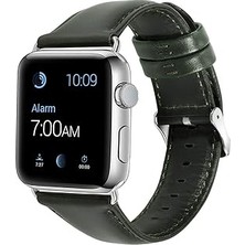 Kny 2125205554 Watch 38 mm Için Renkli Suni Deri Kayış-Kordon, Yeşil