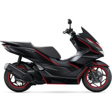  Honda Pcx 2021 - 2024 Uyumlu Evrensel Çizgi Model Sticker Kaplama Etiket Modeli Kırmızı Renk