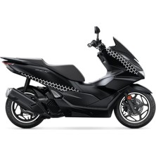 Honda Pcx 2021 - 2024 Uyumlu Evrensel Bal Peteği Sticker Kaplama Etiket Modeli Beyaz Renk